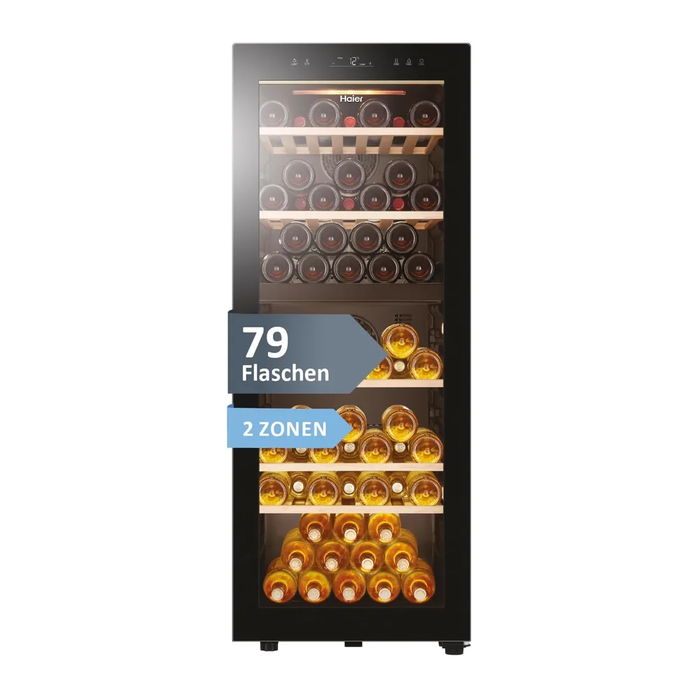 Haier Weinkühlschrank Serie 5 HWS79GDG 79 Flaschen [Energieklasse G]