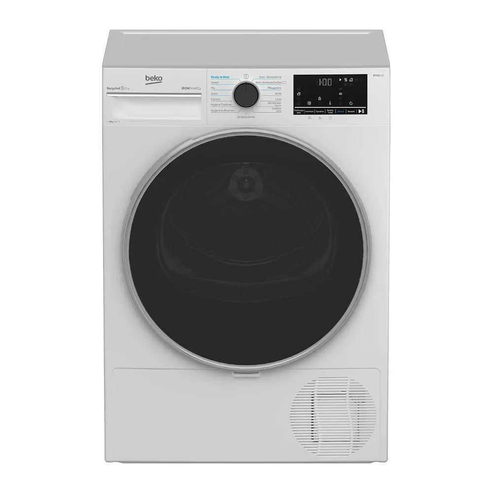Beko B5T4824IF Wäschetrockner 8 kg, Frontlader Wärmepumpentrockner, Allergikergeeignet, 15 Programme,