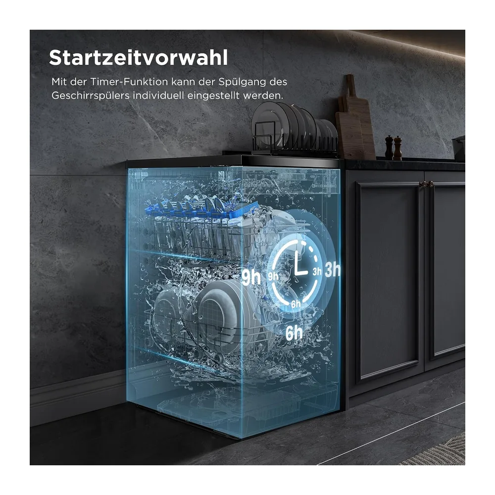 Midea SF 3.45N PRO Geschirrspüler 45cm Freistehend & Unterbaufähig Silber [Energieklasse E] — 5