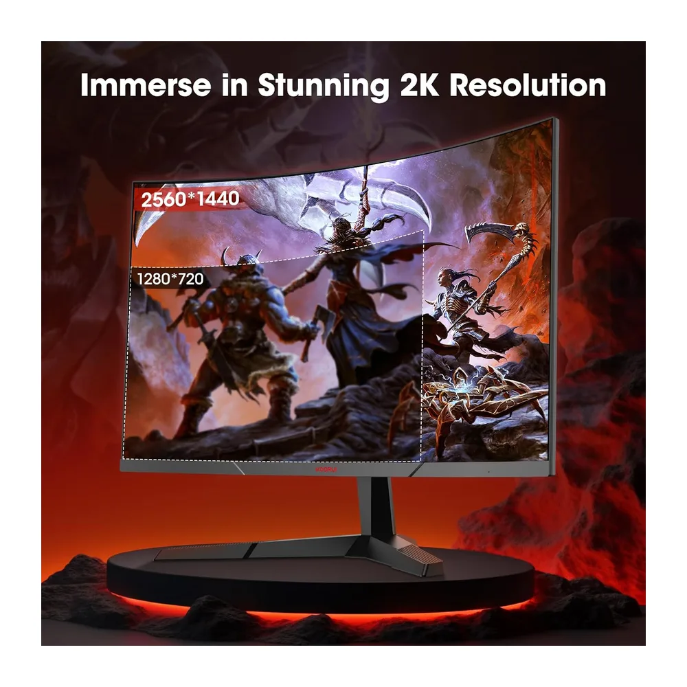 KOORUI 27 Zoll Gaming Monitor Curved 180Hz PC Bildschirm QHD 1ms HDMI/DP — 4