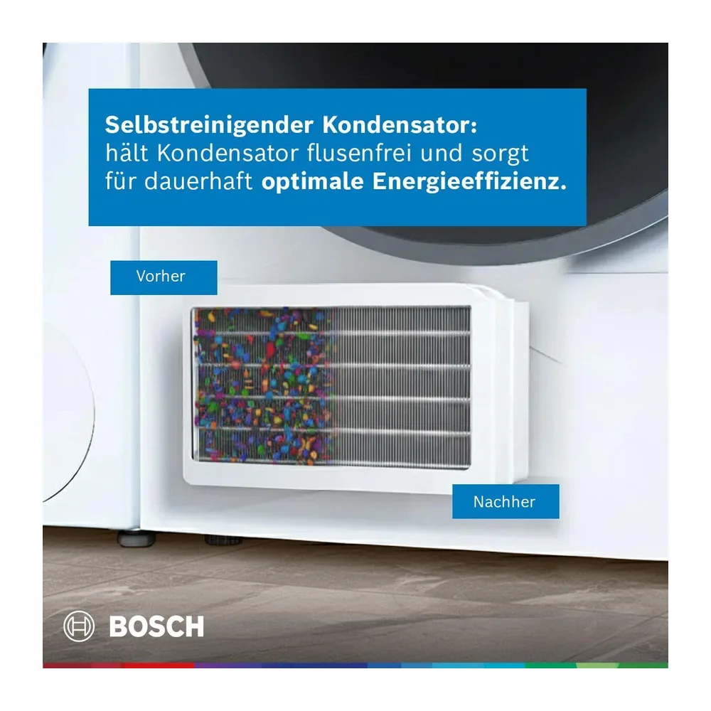 Bosch WQG235D00, Stiftung Warentest GUT (2,2)*, Serie 6, Wärmepumpentrockner 8 kg, Schneller getrocknete — 4
