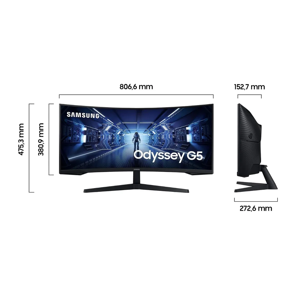 Samsung Gaming Monitor G5 C34G55TWWP, 34 Zoll, VA-Panel, UWQHD-Auflösung, AMD FreeSync Premium, Krümmung — 2