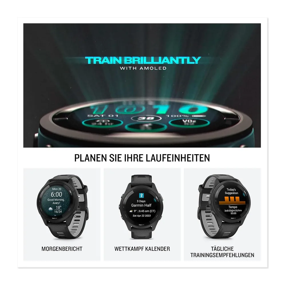 Garmin Forerunner 265, 46 mm, GPS-Laufuhr, Schwarz — 2
