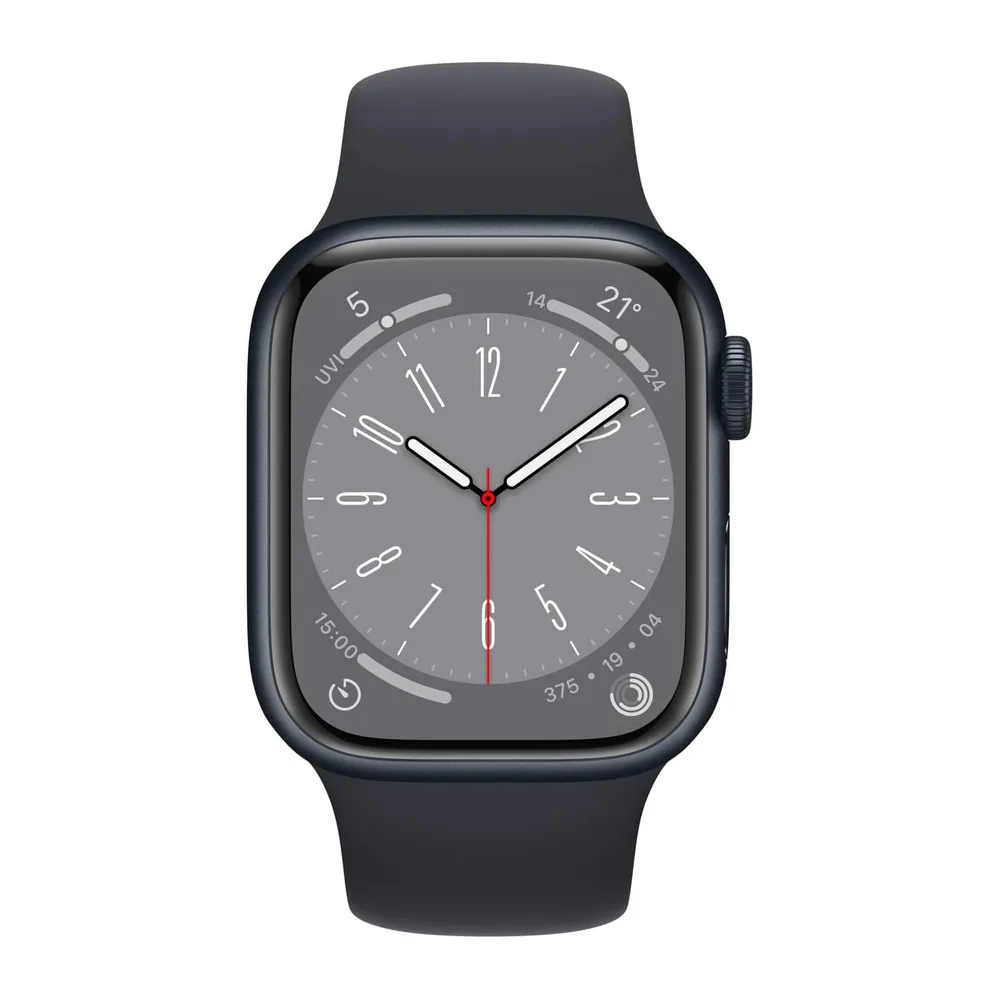 Apple Watch Series 8 (GPS, 41MM) Aluminiumgehäuse Mitternacht mit Mitternacht Sportarmband (Generalüberholt) — 2