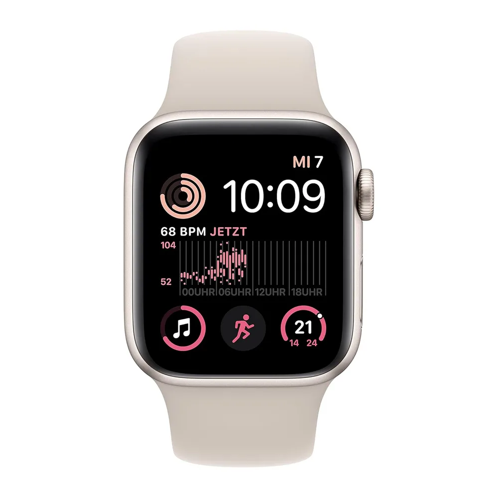 Apple Watch SE (2. Generation) (GPS, 40mm) - Aluminiumgehäuse Polarstern mit Sportarmband Polarstern - — 2