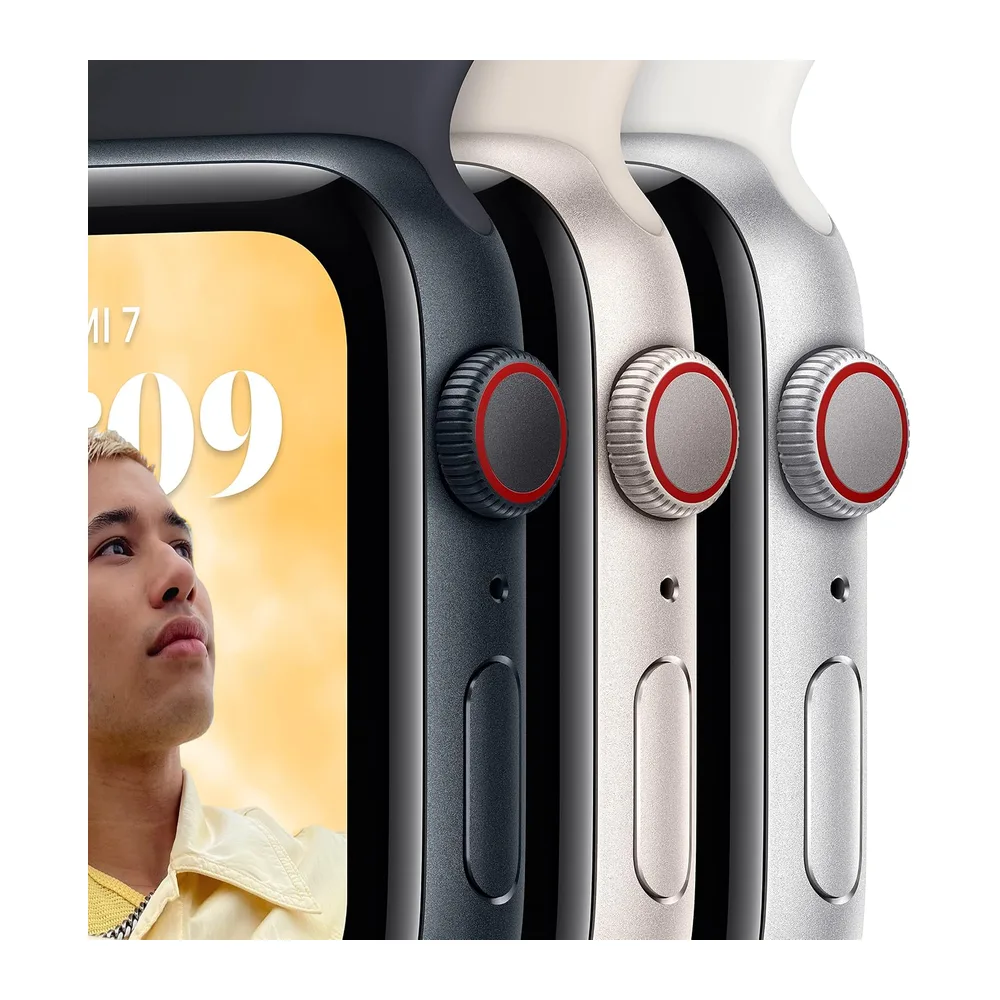 Apple Watch SE (2. Generation) (GPS, 40mm) - Aluminiumgehäuse Polarstern mit Sportarmband Polarstern - — 3