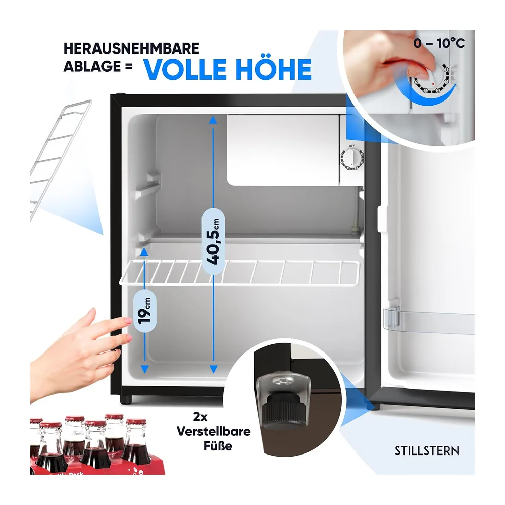 Stillstern Mini Kühlschrank E 45L mit Abtauautomatik — 6
