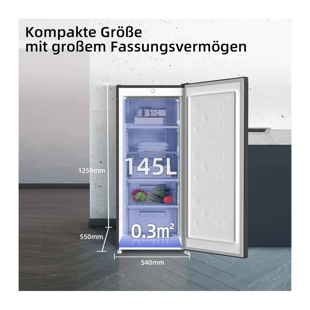 CHiQ Gefrierschrank Wechselbarer Türanschlag (145L Manuelle Abtauung) [Energieklasse E] — 2