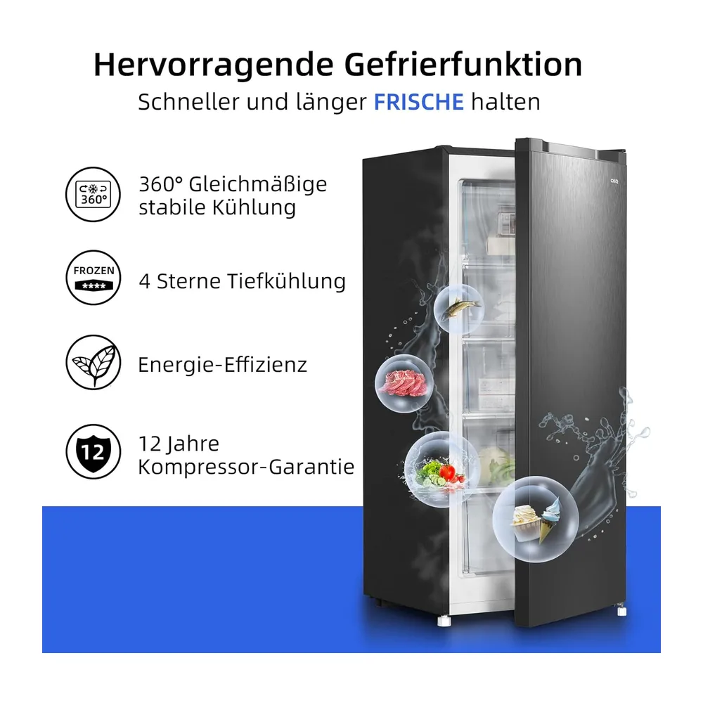 CHiQ Gefrierschrank Wechselbarer Türanschlag (145L Manuelle Abtauung) [Energieklasse E] — 3