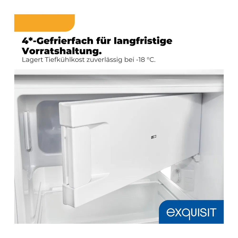 Exquisit Kühlschrank mit Gefrierfach, 109 l, Freistehend, Weiß [Energieklasse E] — 6