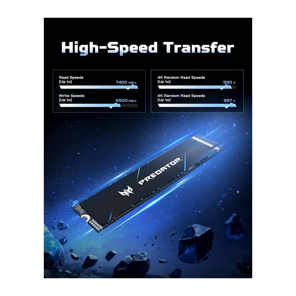 Acer Predator GM7 1TB M.2 NVMe SSD PCIe 4.0 — 3