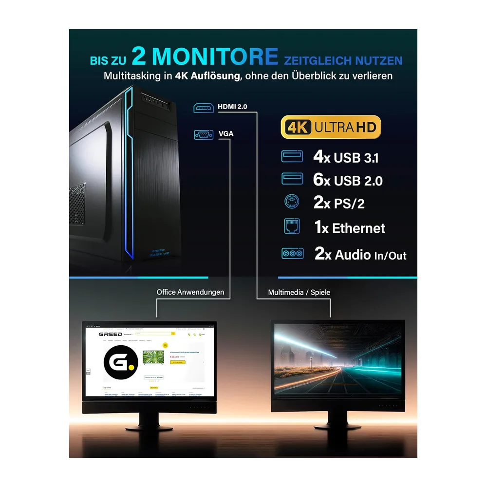 Greed® Ultra V2 PC mit Intel Core i7 12700 — 3