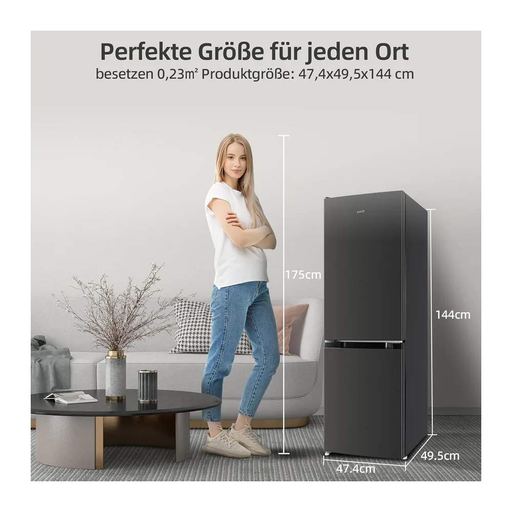 CHiQ Freistehender Kühlschrank mit Gefrierfach 157L (109L/48L) — 4