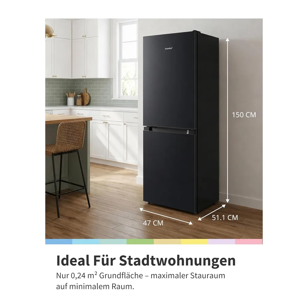 Comfee 174L Kühl-Gefrierkombination,150cm H,39dB — 2