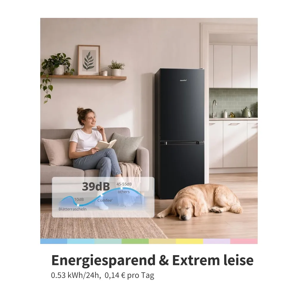 Comfee 174L Kühl-Gefrierkombination,150cm H,39dB — 3