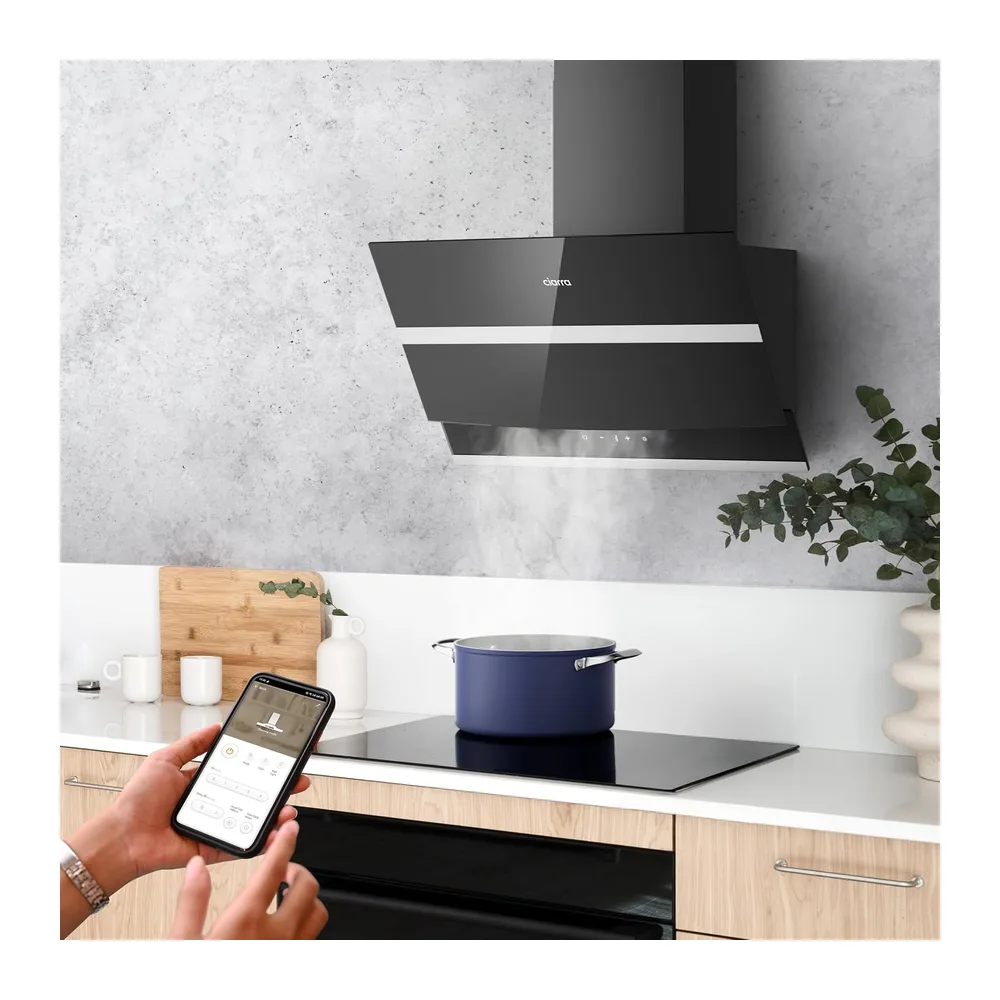 CIARRA Kopffreie Schräghaube Dunstabzugshaube 60 cm 650 m³/h Touch Control Dimmbar LED-Beleuchtung — 2