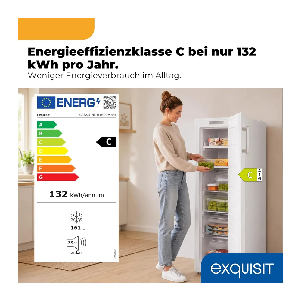 Exquisit GS5231-NF-H-040C Gefrierschrank — 2