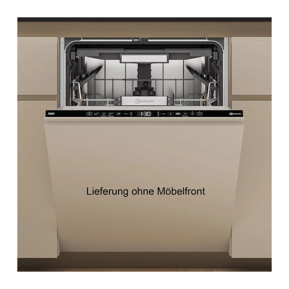Bauknecht B7I HT58 TC Vollintegrierbarer Geschirrspüler/60 CM/15 Maßgedecke/PowerClean Pro-Effektive