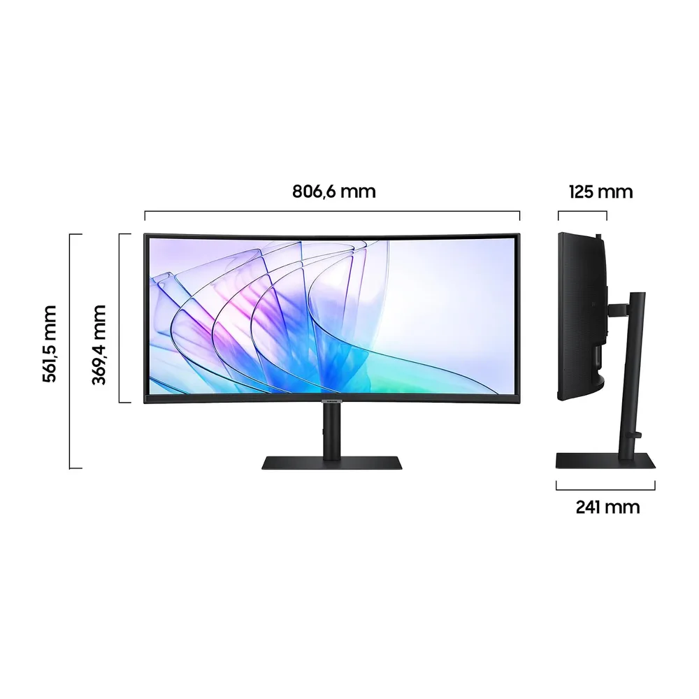 Samsung ViewFinity S65VC Curved Monitor 34 Zoll Mit Lautsprechern und Webcam — 2