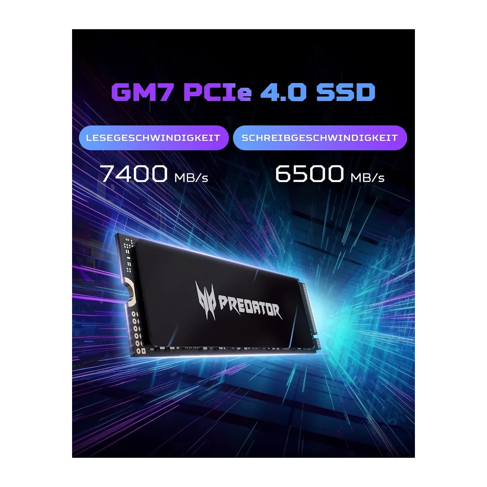 Acer Predator GM7 2TB M.2 NVMe SSD PCIe 4.0 — 2