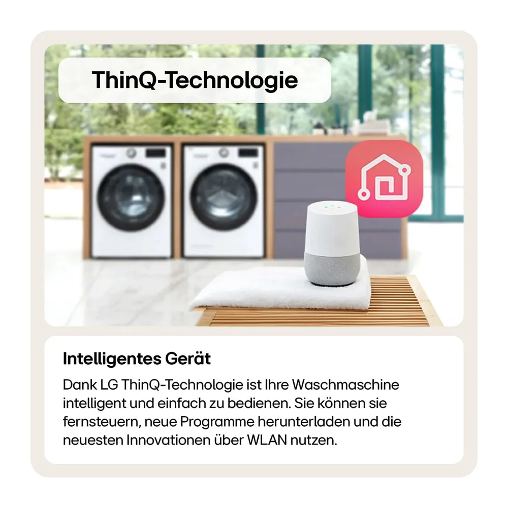 LG V9AYXT Wärmepumpentrockner, Edelstahl Legierter Stahl, A+++, 10 kg, 60 x 66 x 85 cm, Dual Inverter — 5
