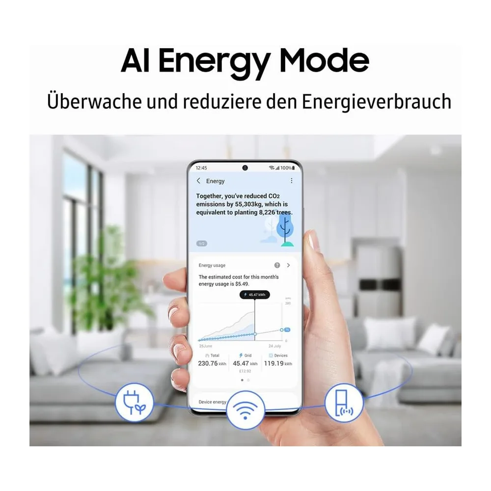 Samsung Kühl-Gefrier-Kombination, Kühlschrank mit Gefrierfach, 203 cm, 390 l Gesamtvolumen, 114 l — 4