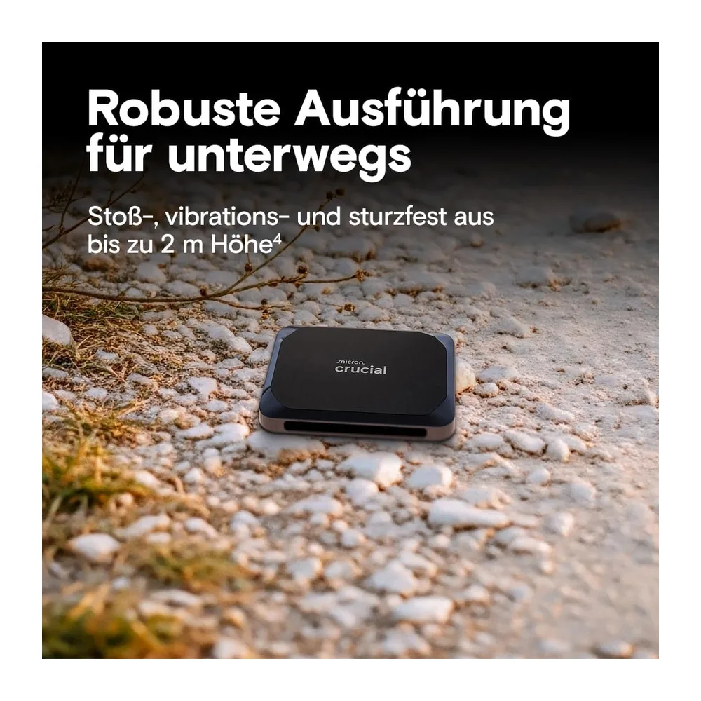 Crucial X9 1TB Externe SSD Festplatte, bis zu 1050MB/s, kompatibel mit PC, Mac und Spielekonsolen, Portable — 3