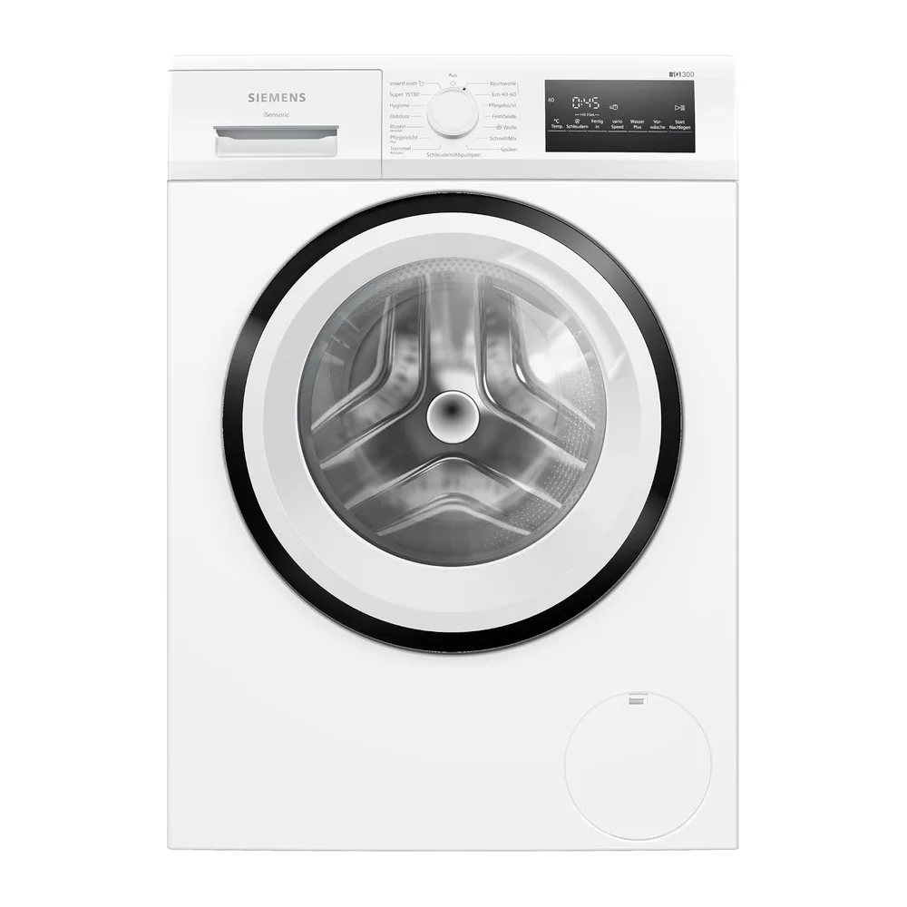 Siemens WM14N225 Waschmaschine iQ300, Frontlader mit 8kg Fassungsvermögen, 1400 UpM, speedPack L,
