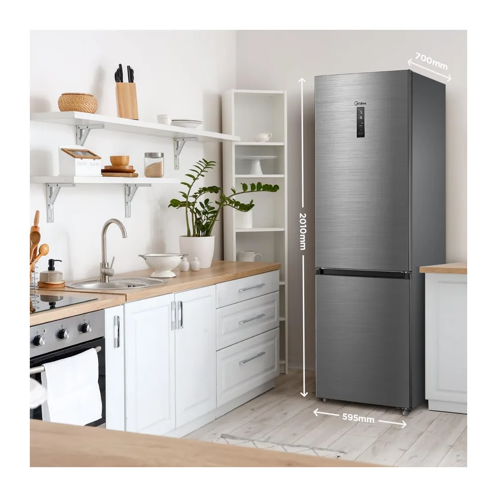 Midea 378L Kühlschrank mit Gefrierfach, WiFi, 201cm, EEK C, NoFrost, 38dB [Energieklasse C] — 6