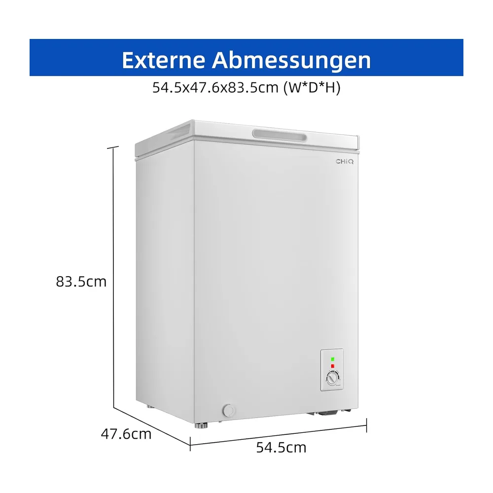 CHiQ Gefriertruhe 99 L Freistehend, Schnelleinfrierfunktion, mit LED [Energieklasse E] — 6