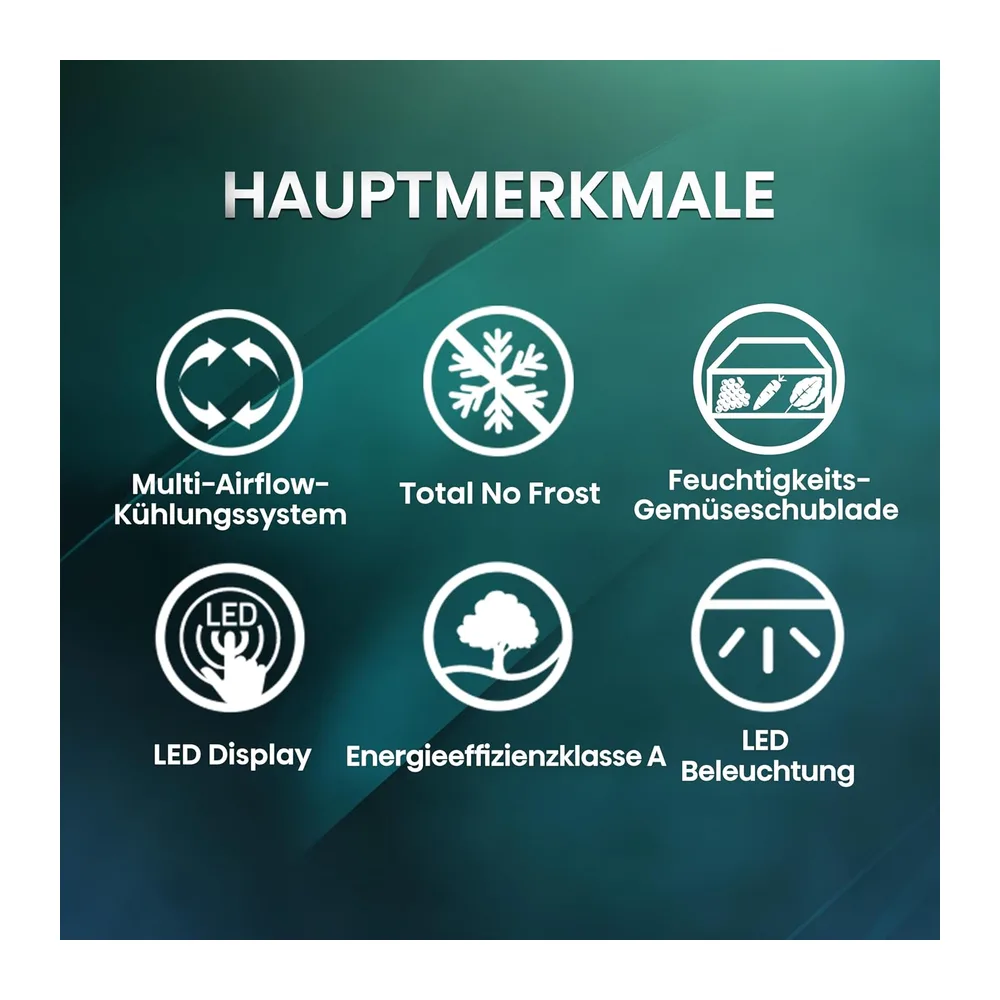 Hisense RB440N4AFA Kühl-Gefrier-Kombination/Höhe 201 cm/Kühlen 178 L/Gefrieren 98 L/LED Beleuchtung — 3