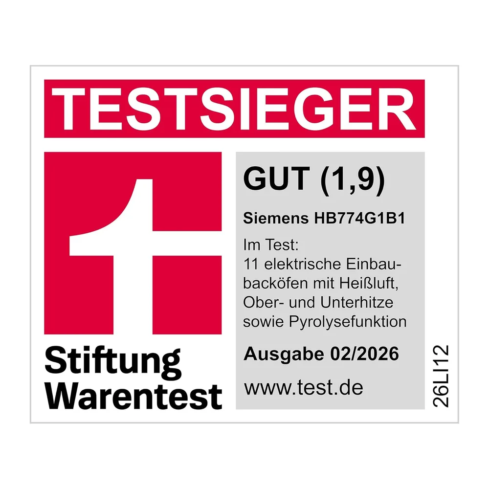 Siemens iQ700 Smarter Einbau-Backofen 60 x 60 cm Edelstahl HB774G1B1 [Energieklasse A+] — 2