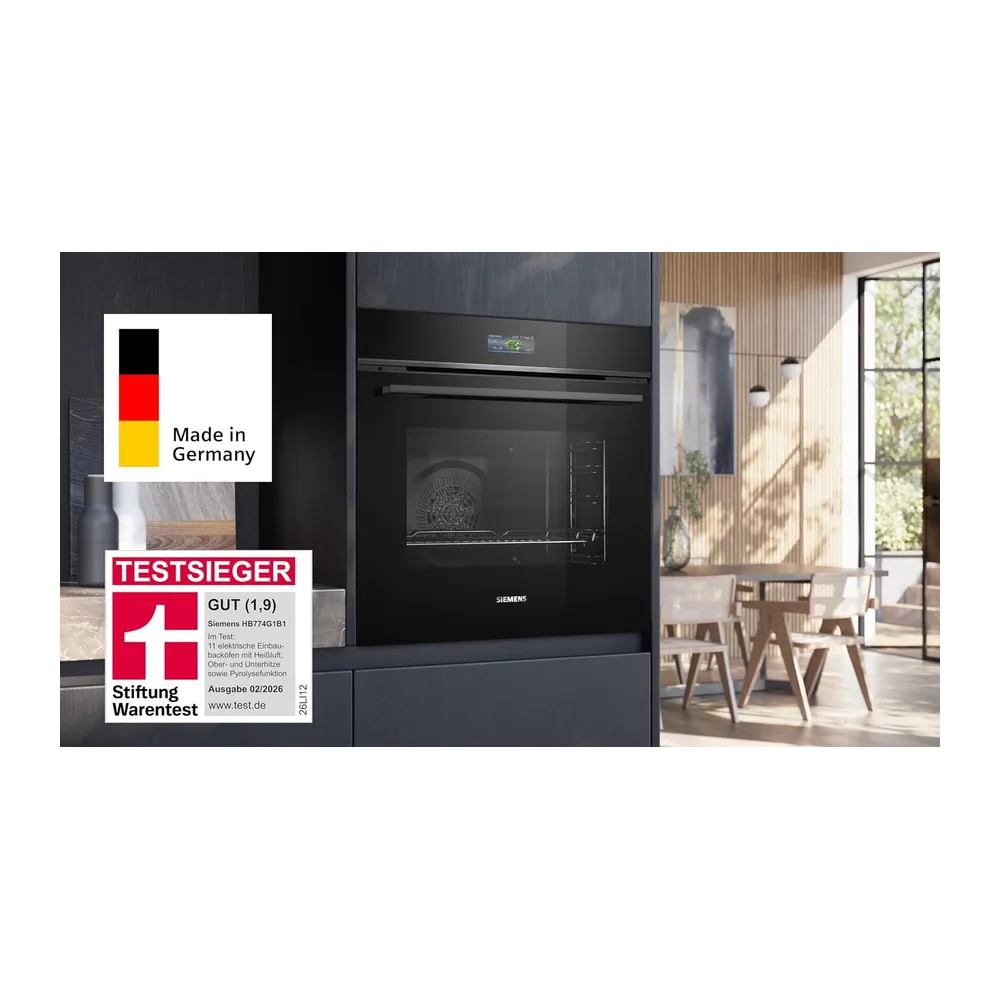 Siemens iQ700 Smarter Einbau-Backofen 60 x 60 cm Edelstahl HB774G1B1 [Energieklasse A+] — 3