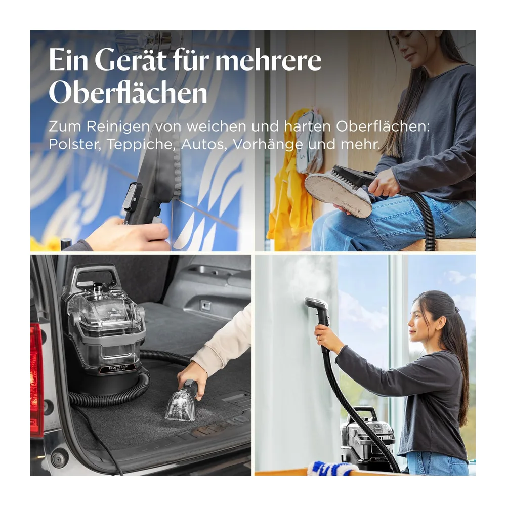 BISSELL SpotClean HydroSteam Teppichreiniger & Dampfreiniger 1000W 3689N — 5