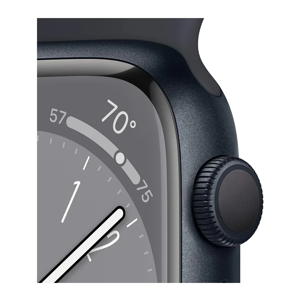 Apple Watch Series 8 (GPS, 45MM) Aluminiumgehäuse Mitternacht mit Mitternacht Sportarmband (Generalüberholt) — 3