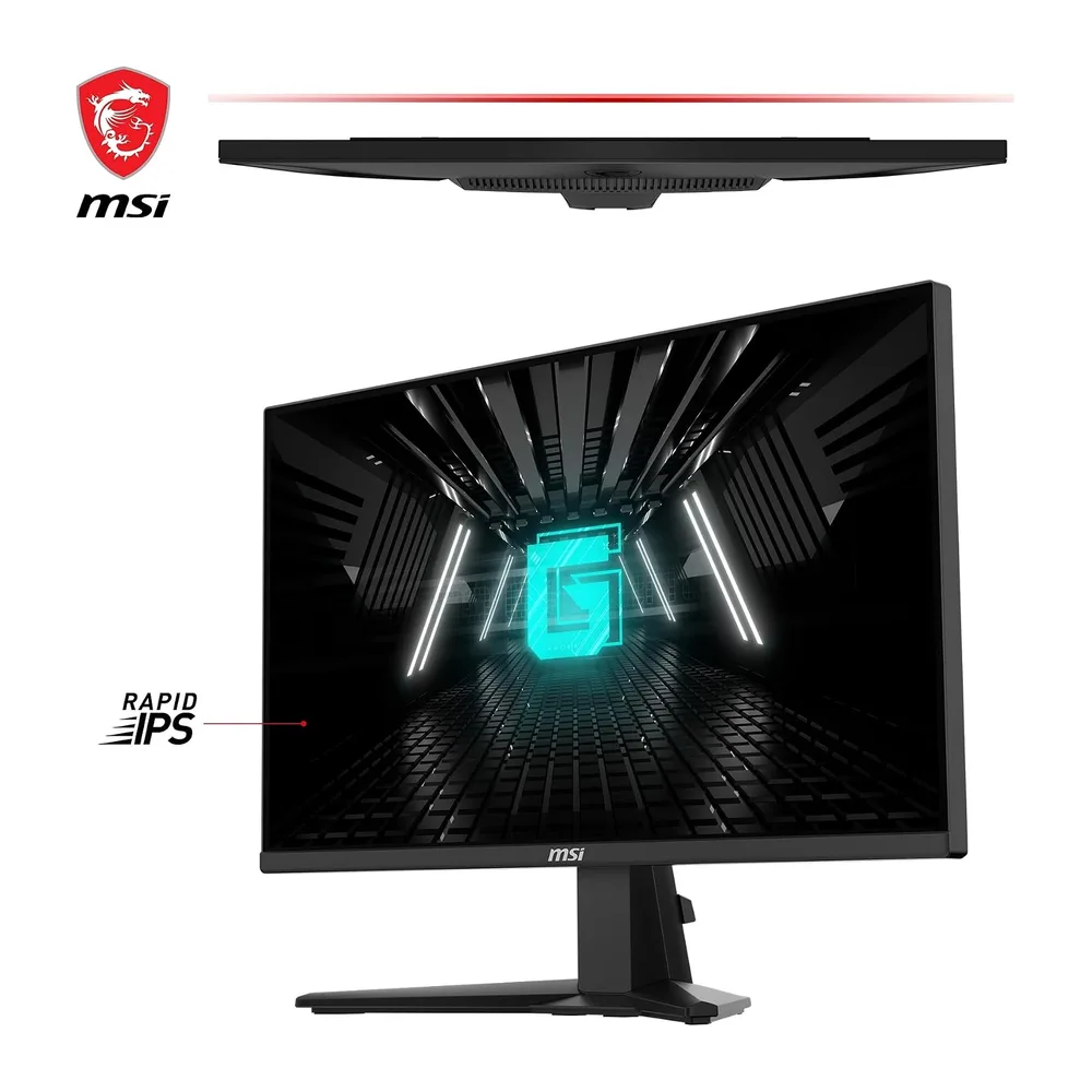 MSI G255F 24,5-Zoll-FHD-Gaming-Monitor – 1920 x 1080 Rapid IPS-Panel, 180 Hz / 1 ms (GtG), 99% sRGB-Farbraum, — 2