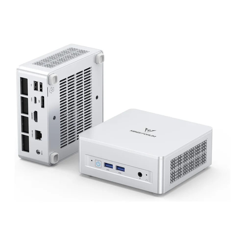 MINIS FORUM UM870 Slim Mini-PC, AMD Ryzen 7 8745H Mini-Computer (8C/16T, bis zu 4,9 GHz), 32 GB DDR5 RAM und