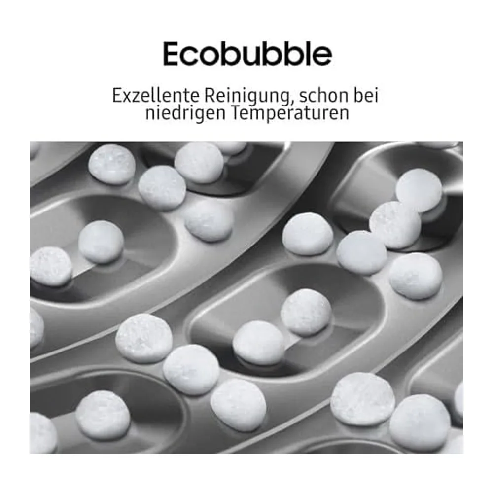 Samsung Waschmaschine, 9 kg, 1.400 U/min, EEK: A, Mikroplastik-Programm, Ecobubble, 14 Programme, WiFi — 3