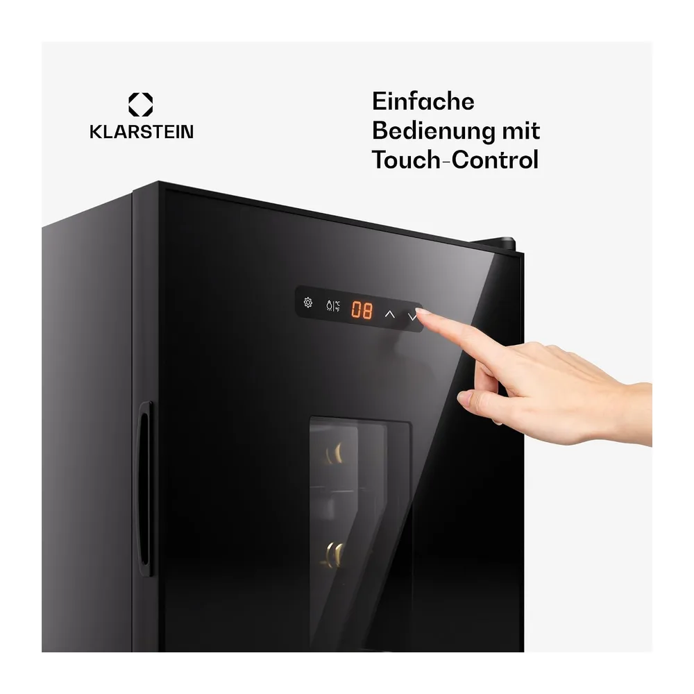 Klarstein Freistehender Weinkühlschrank, 1 Zonen Getränkekühlschrank Klein, Kleiner Weinschrank, — 6