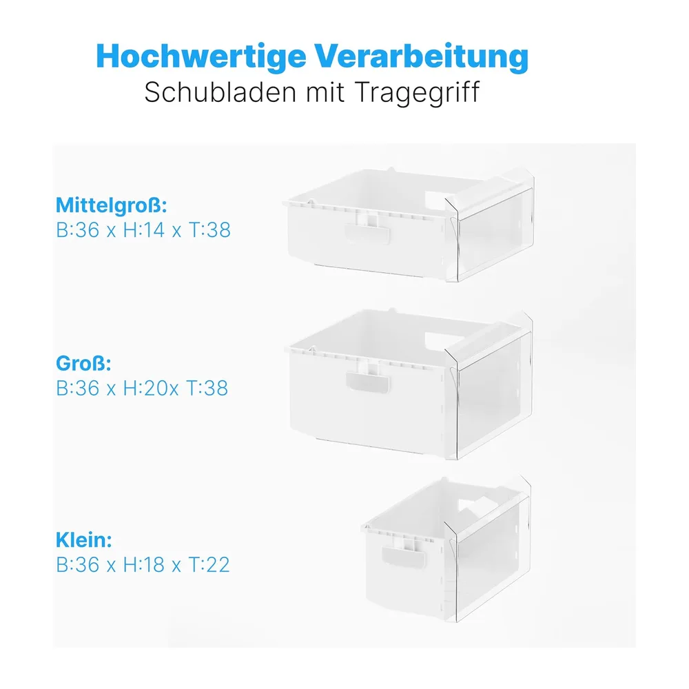 Bomann® Gefrierschrank | 87 L | energieeffizient, leise & klein | ≤ -18 °C, stufenlos regelbar | 3 Schubladen — 3