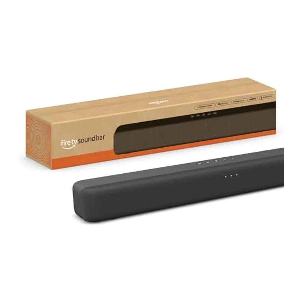 Amazon Fire TV Soundbar, 2.0-Lautsprecher mit DTS Virtual:X und Dolby Audio sowie Bluetooth-Unterstützung — 2