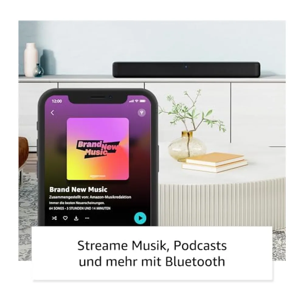 Amazon Fire TV Soundbar, 2.0-Lautsprecher mit DTS Virtual:X und Dolby Audio sowie Bluetooth-Unterstützung — 5