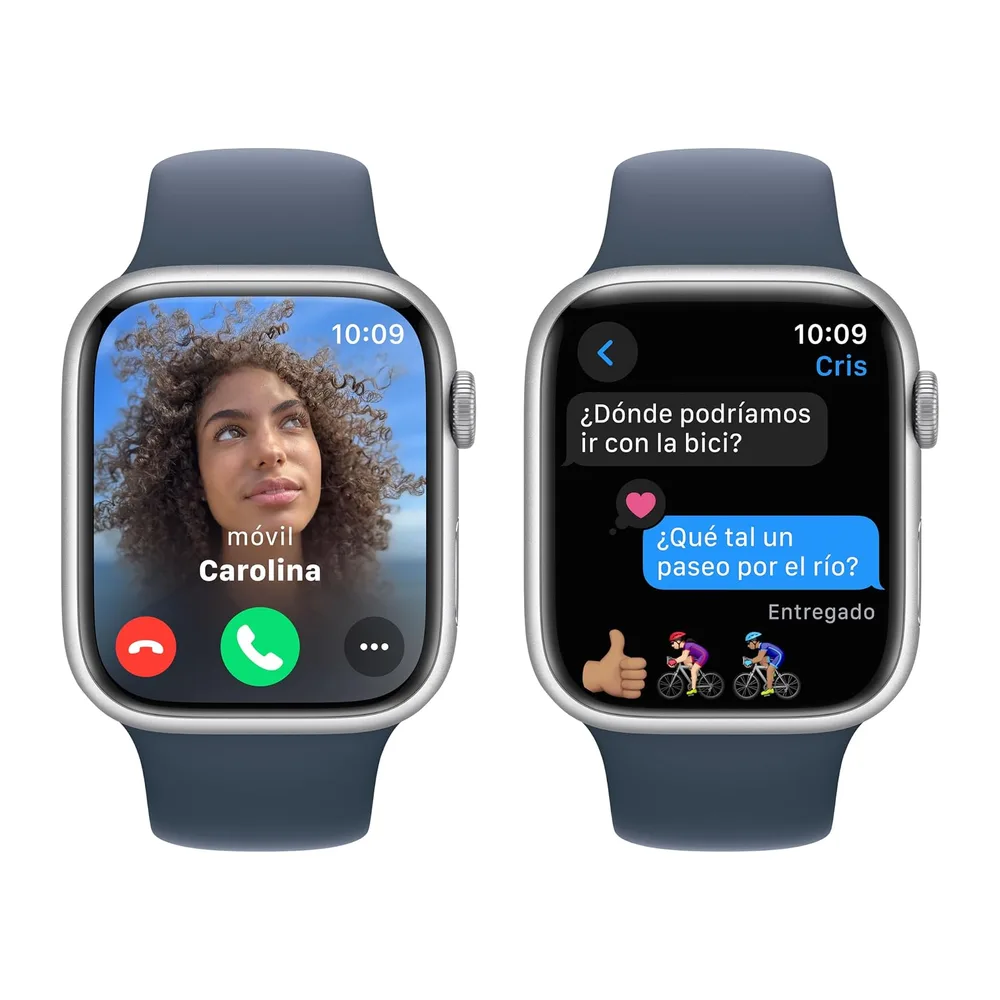 Apple Watch Series 9 (GPS, 45MM) - Aluminiumgehäuse Silber mit Sportarmband Mitternacht, M/L (Generalüberholt) — 4