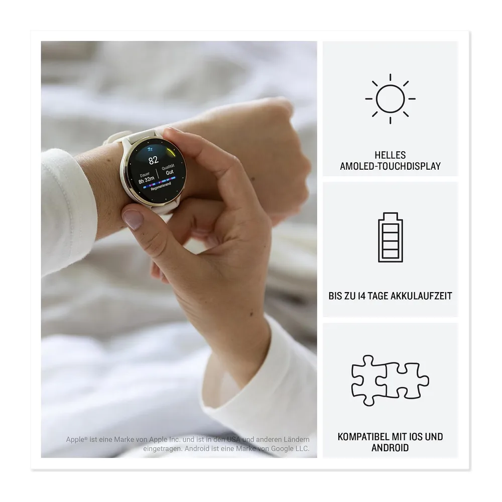 Garmin [renewed] Venu 3S – GPS-Fitness-Smartwatch mit Bluetooth Telefonie und Sprachassistenz, Ultrascharfes — 3