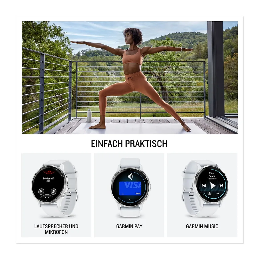 Garmin [renewed] Venu 3S – GPS-Fitness-Smartwatch mit Bluetooth Telefonie und Sprachassistenz, Ultrascharfes — 4