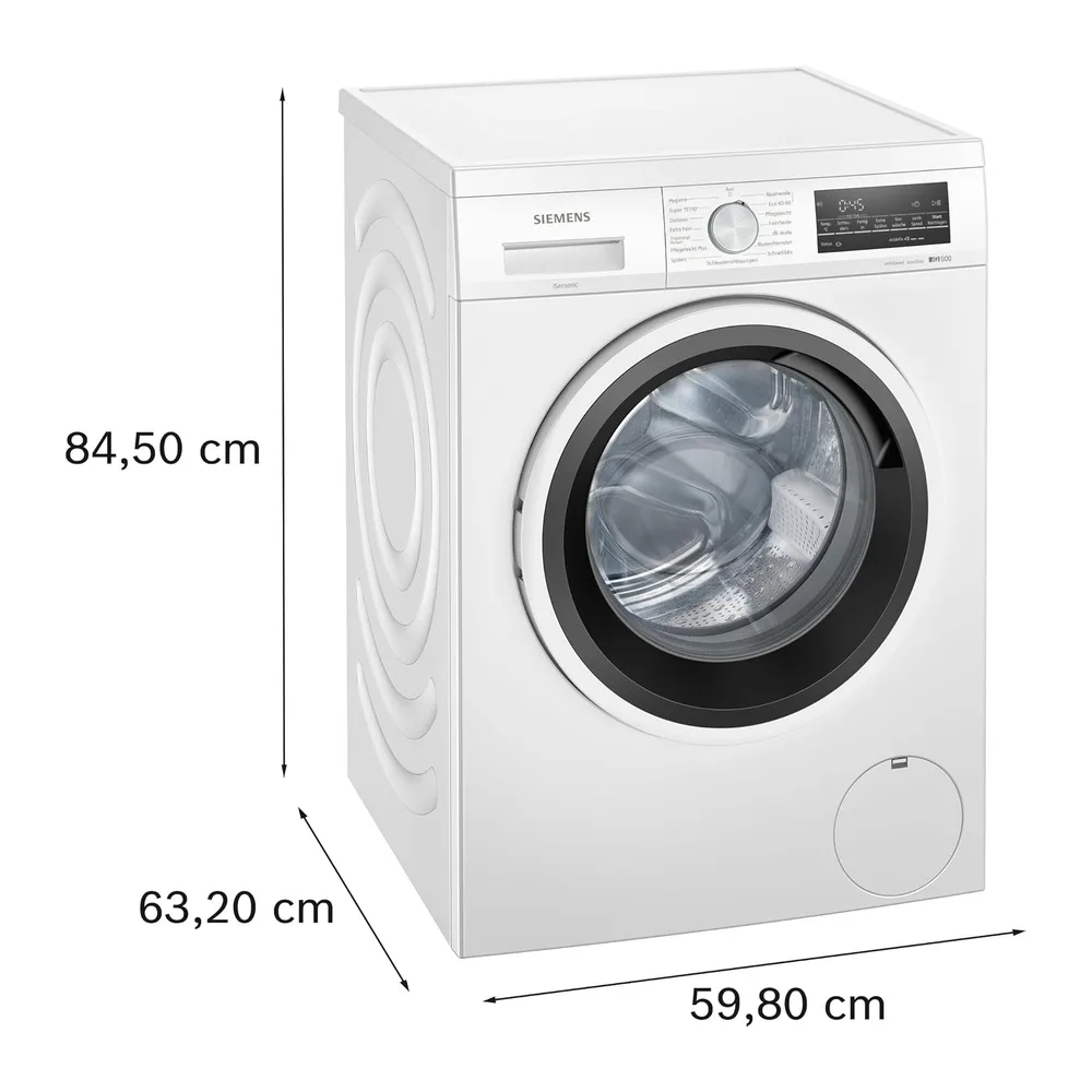 Siemens iQ500 Smarte Waschmaschine unterbaufähig 9 kg WU14UT42 [Energieklasse A] — 3