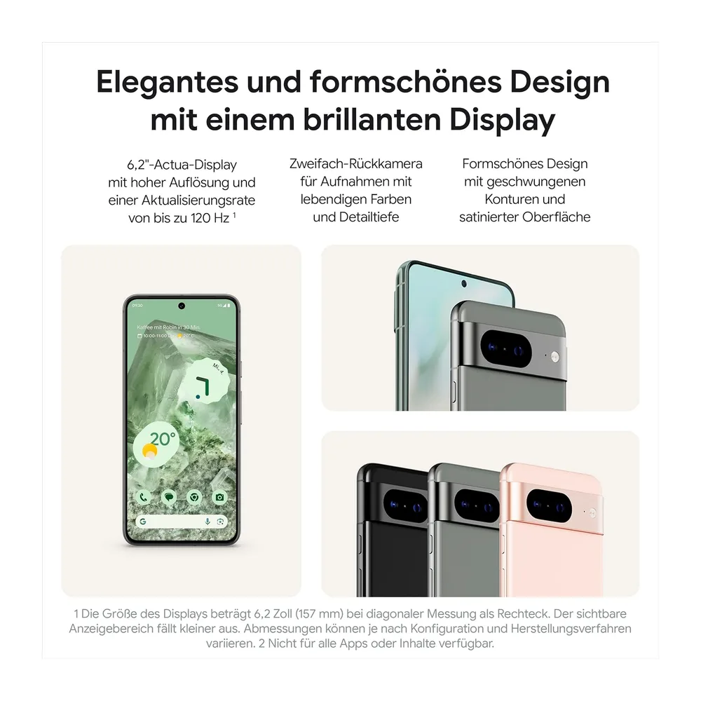 Google Pixel 8 - SIM-freies Android-Smartphone mit leistungsstarker Pixelkamera, 24 Stunden Akkulaufzeit und — 3
