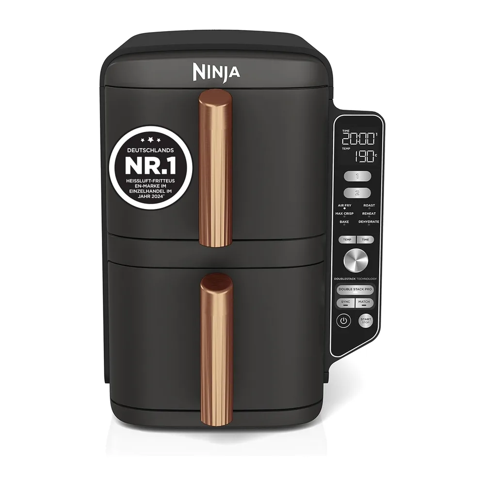 Ninja Double Stack XL Heißluftfritteuse, 2 vertikale Schubladen, SL400EUCP