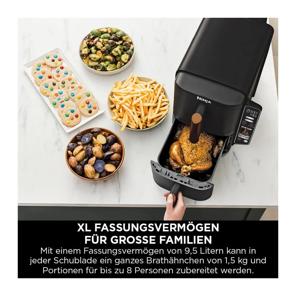 Ninja Double Stack XL Heißluftfritteuse, 2 vertikale Schubladen, SL400EUCP — 5