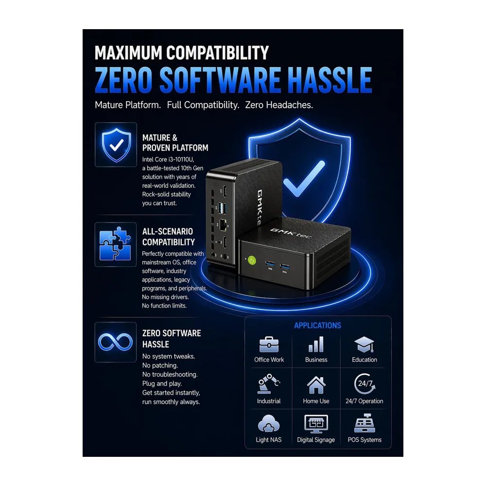 GMKtec Mini-PC G3 PRO geringem Stromverbrauch (10 W) — 5